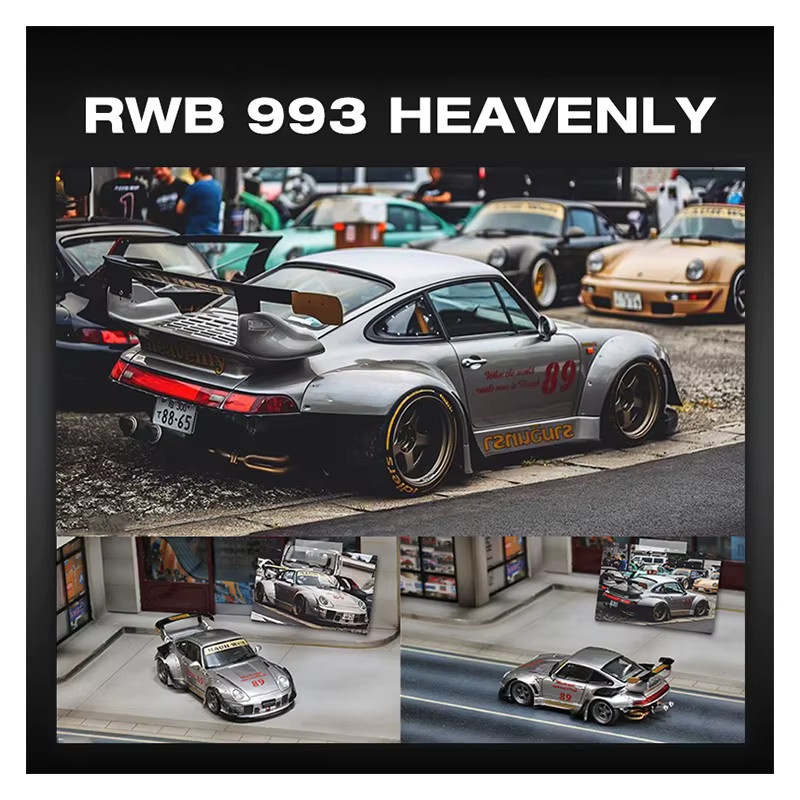 TSM MODEL RWB 993 Heavenly Dual Exhaust Track, Diecast Diorama, 1:64, Metall - Bild 3