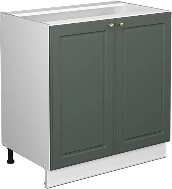 Vicco Spülenunterschrank Fame-Line Landhaus Weiß Grün-Gold mit Drehtür und Einlegeboden Breite: 80 cm - Bild 2