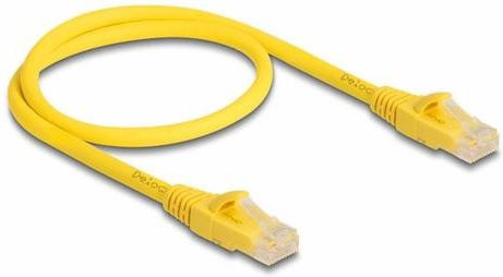 Delock RJ45 Patchkabel CAT 6a U/UTP Ethernet LAN Gelb, Länge: 0,5 m - Bild 1