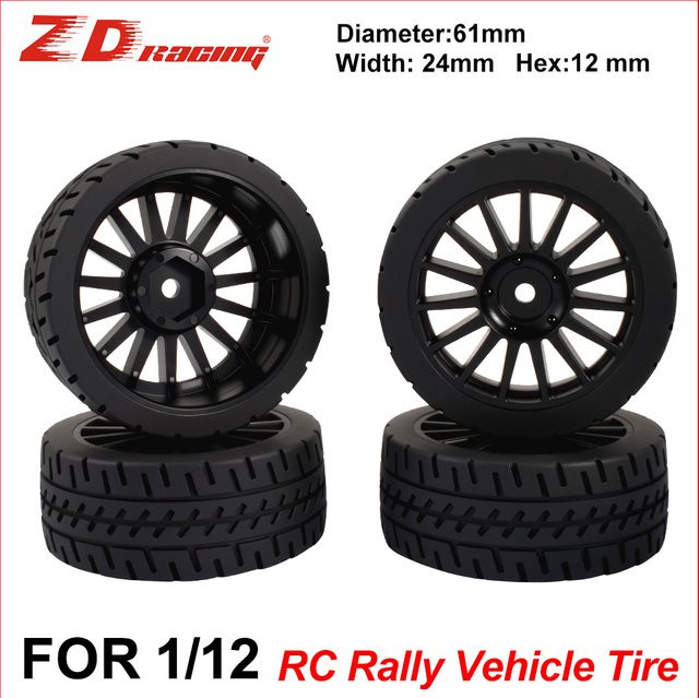 ZD Racing RC Autoreifen, Gummireifen, 2-teiliges Set, 1:12 - Bild 1