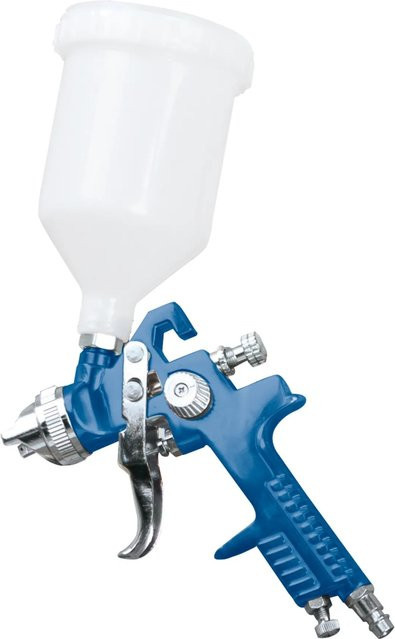Scheppach Druckluft-Farbspritzpistole Set in Blau mit einstellbarem Sprühbild für Lacke - Bild 1