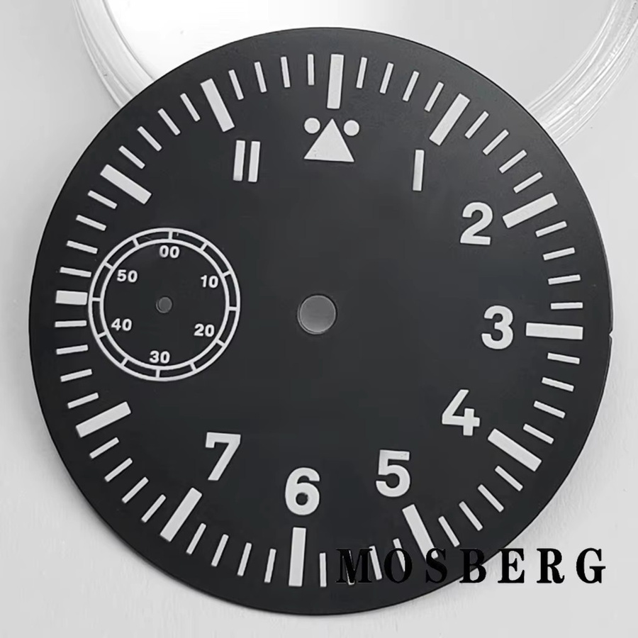 Zifferblatt für ETA 6497 ST3600, 39 mm, Schwarz, Automatikwerk - Bild 2