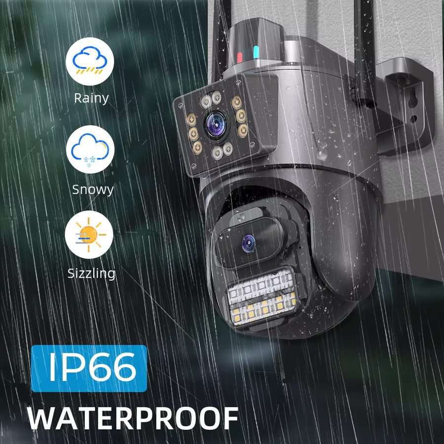 DDBROUGEN 8MP PTZ WiFi Überwachungskamera mit Dual Screen, Farbe Nachtsicht, Outdoor IP CCTV Kamera mit ICSEE App, Schwarz - Bild 5
