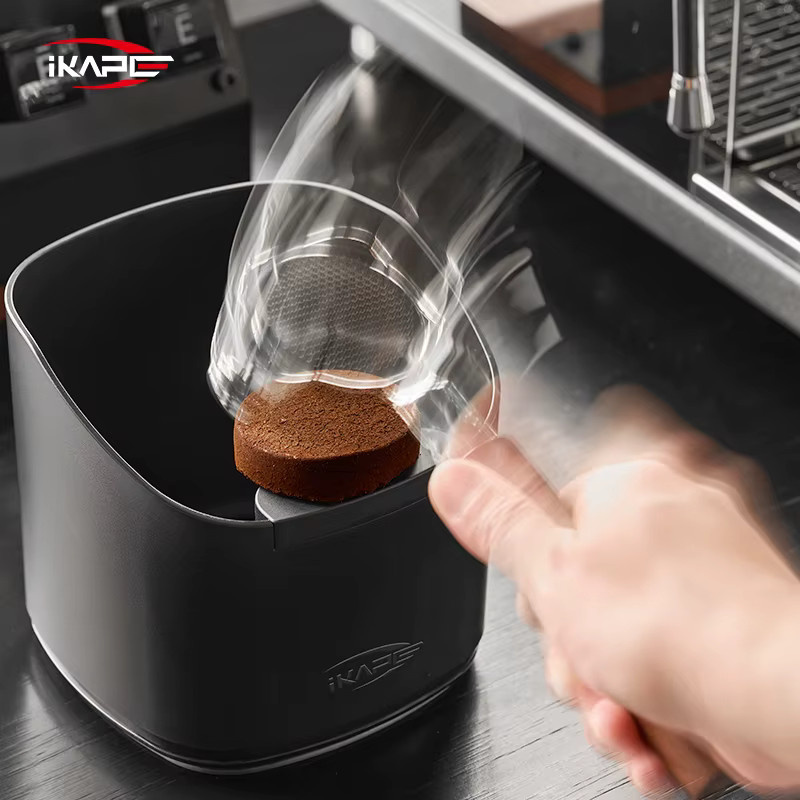 IKAPE V2 Espresso-Klopfbox für Kaffeesatz in Schwarz – Barista-Werkzeug zur Kaffeepuck-Entsorgung - Bild 4