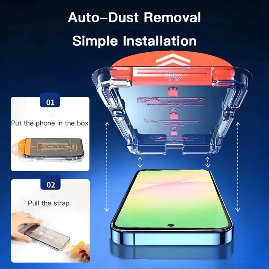 Samsung Gehärtetes Glas Screen Protector mit Fingerprint Entsperrung, Transparent, für S25, S24 Ultra, S23, S22 Plus, FE, A56, A55, A54, A36, A26, A16 - Bild 2