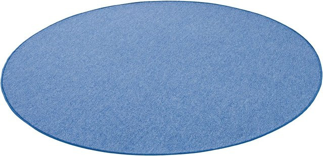 Snapstyle Feinschlingen Velour Teppich Strong Blau Rund Durchmesser: 200 cm - Bild 1