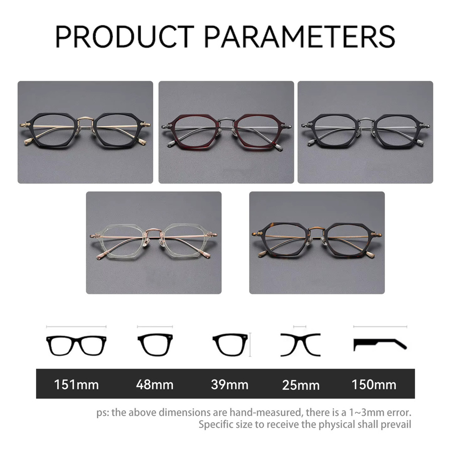 VICKI Korrektionsbrille Herren, Vollrand, hexagonal, Titan, braun - Bild 3