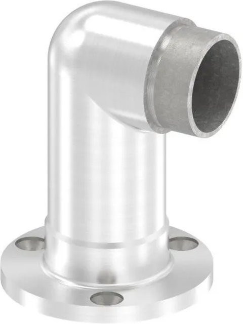 FeNau Wandhalter V2A aus Edelstahl für Rohr Ø 42,4 x 2,0 mm, 90 Grad Lang zum Stecken, Farbe: Silber - Bild 1
