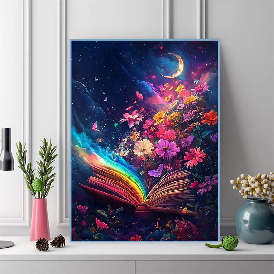 EverShine DIY 5D Diamantmalerei Set mit Landschaft und Blumen Motiv in Mehrfarbig - Bild 3