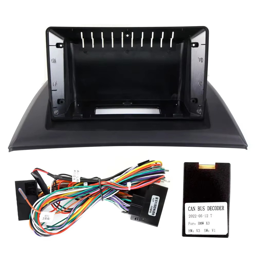 NAVIFANS 9 Zoll Android Autoradio Rahmen für BMW X3 E83 2004-2012, 2 Din Armaturenbrett-Panel Blendenabdeckung Adapter in Schwarz - Bild 5