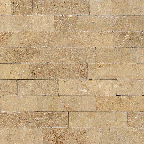 WOHNRAUSCH Wandverblender Keona Brown aus Travertin in Beige-Braun, 0,5 m², H: 7,5 cm, B: 2-3 cm, L: 10-50 cm - Bild 1
