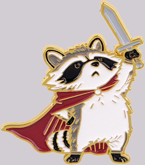 Ramulus Anstecknadel Waschbär, Emaille, Bunt, Unisex - Bild 1