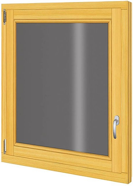 Roro Holzfenster Fichte braun B/H: 88 x 98 cm mit Kipp-Dreh-Funktion - Bild 1