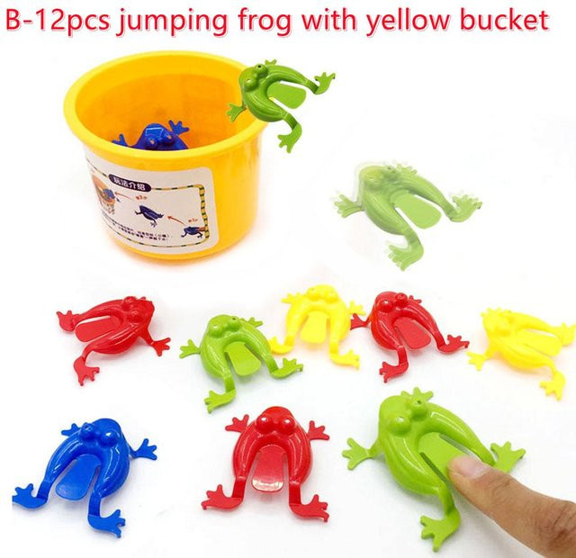 Fashnics Hüpfende Frösche, Actionfiguren, 12-teiliges Set, gelb - Bild 1