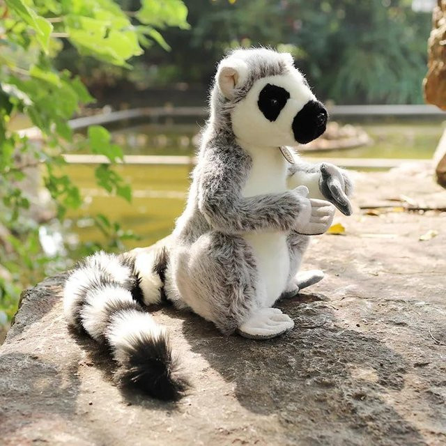 Yiran toy Lemur Plüschtier, Tiere, Grau, 28cm - Bild 1