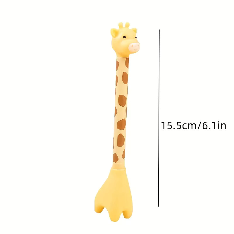 4er-Set Giraffen Gelstifte im Cartoon-Design für Schüler und Studenten, bunte Farben - Bild 2