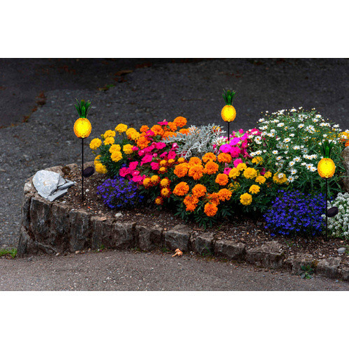 Näve LED-Solar-Erdspieß Ananas in Orange, Höhe: 81 cm - Bild 3