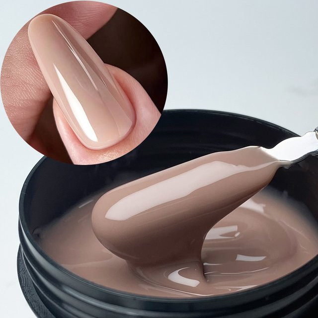 Jillnails Aufbaugel Nagellack, Braun, Glänzend, HEMA- und TPO-frei - Bild 1