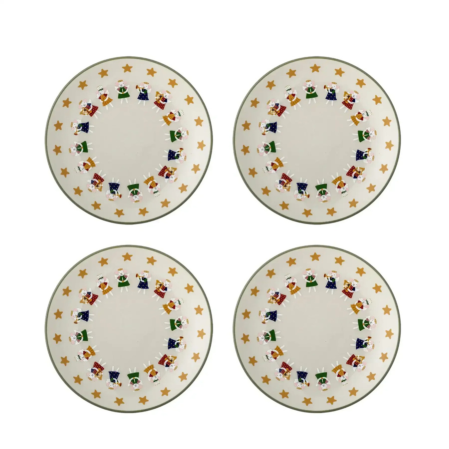 Bloomingville Peo Steingutteller beige, 4 Stück, Durchmesser: 16 cm - Bild 1