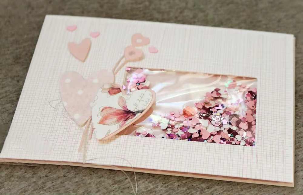Piggy Craft Metall-Stanzformen Love Shake für Scrapbook und Karten-Dekoration in Pink - Bild 1