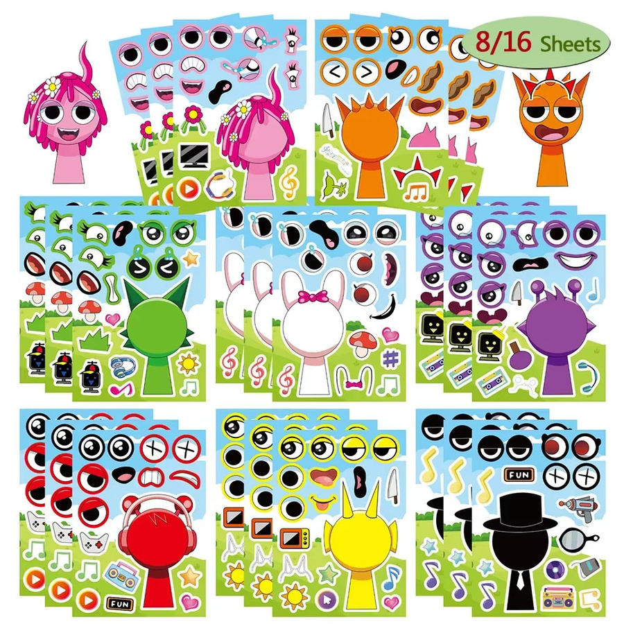 GOGOTU Incredibox Sprunki Puzzle Aufkleber, DIY Spiel - Bild 5