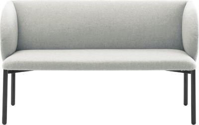Leyform Sofa LIV 2-Sitzer in Hellgrau mit Stoffbezug und Armlehnen, B: 127 cm, T: 62 cm, H: 74 cm - Bild 1