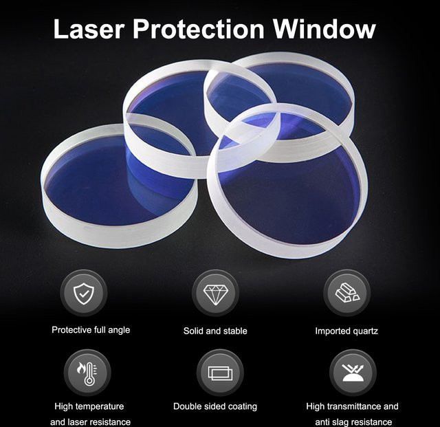 ACHI Laserschutzlinse Schneidkopfschutzfenster für Laserschweiß-, Reinigungs- und Schneidemaschinen D20*3 D18*2 D48*3 - Bild 1