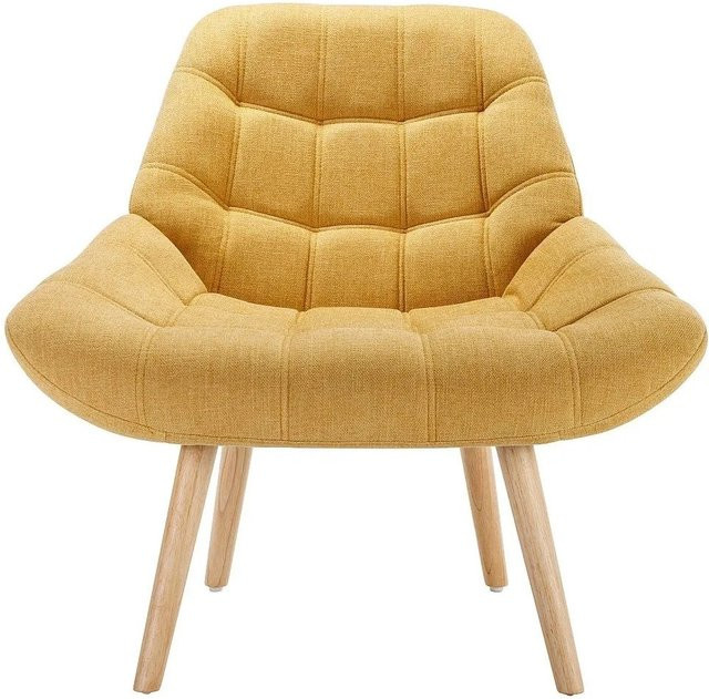Vente-unique Sessel Luosto mit gerader Rückenlehne in Senfgelb, Höhe: 87 cm - Bild 1