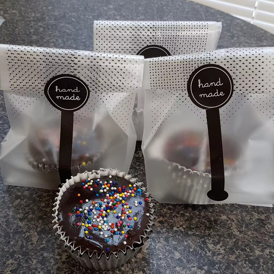 50 Stück transparente Plastiktüten von CYZIWEIN für Kekse, Kuchen und Süßigkeiten inklusive Aufklebern - Bild 2