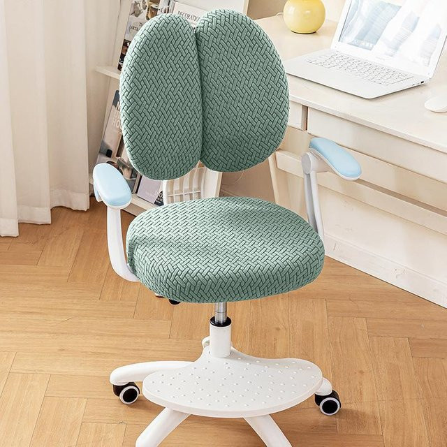 Elastischer Sitzbezug für Esszimmerstühle und Kinderstühle von Yiran Furniture in Grün mit Grafikmuster - Bild 1