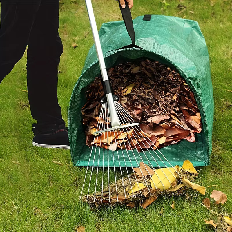 Großer Gartenabfallbeutel in Grün zur Sammlung von Laub und Trümmern - Bild 2