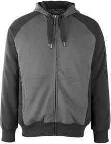 Mascot Wiesbaden Kapuzensweatshirt aus Baumwolle, Größe M, dunkelanthrazit/schwarz - Bild 1