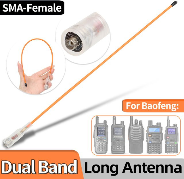 ABBREE Walkie Talkie Antenne AR-771T Dual Band mit SMA-Buchse für Baofeng UV-5R BF-888S UV-21 PRO, Quangsheng UV-K5 und UV-K6 für den Amateurfunk - Bild 1