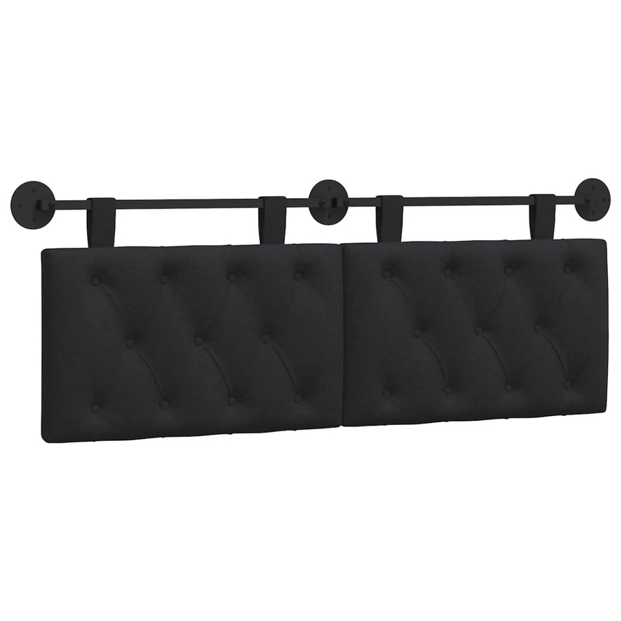vidaXL Wandmontiertes Polsterpaneel Schwarz B/H/T: 130 x 55 x 7 cm - Bild 2