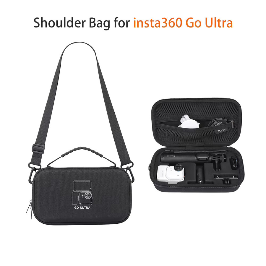 Ykoree Reise-Tragetasche für Insta360 GO Ultra, harte Schutzaufbewahrungstasche und Schultertasche für Action-Kamera-Zubehör, Schwarz - Bild 5