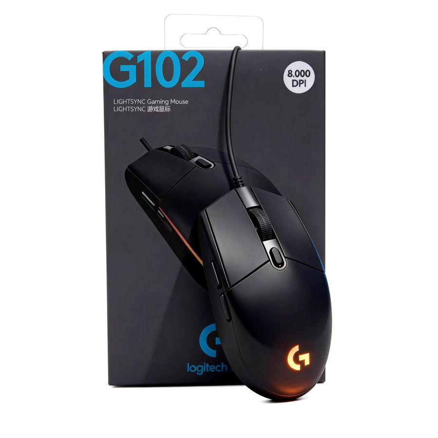 Logitech G102 Gaming-Maus mit HERO Sensor, 8000 DPI, RGB-Beleuchtung und 6 programmierbaren Tasten in Schwarz - Bild 7