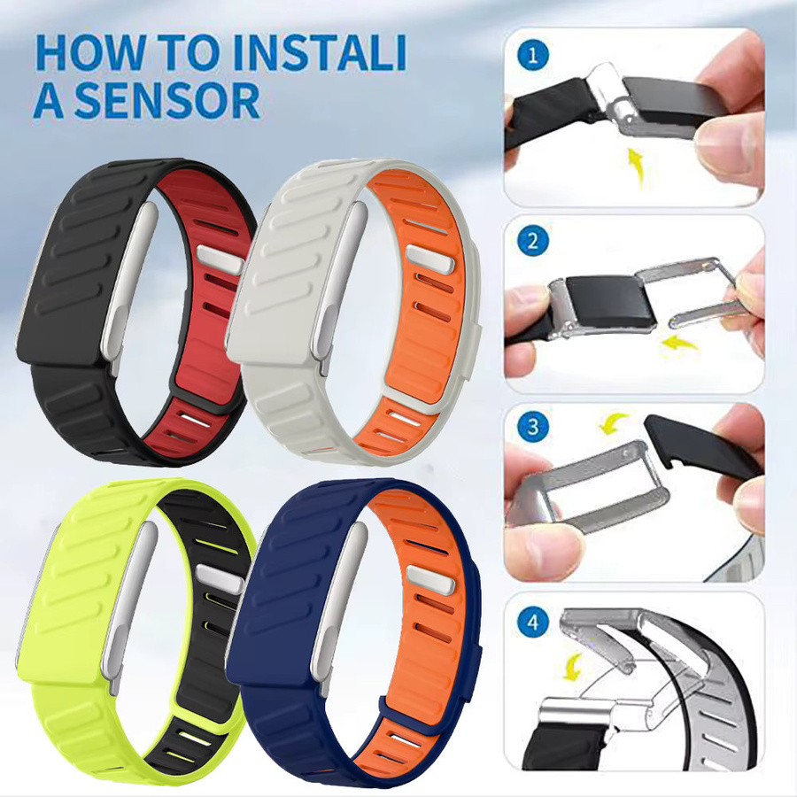 QCTOG Uhrenarmband Silikon, Bicolor, wasserdicht, Für Whoop 5.0 - Bild 3