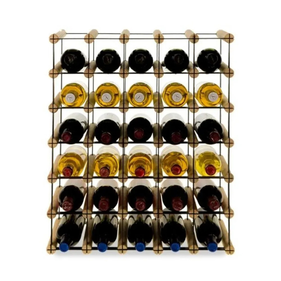 PROREGAL Modulares Weinregal Vinotega Mod aus massivem Kiefernholz in Natur, H x B x T: 62,5 x 52,5 x 24,5 cm, braun, rustikal - Bild 2