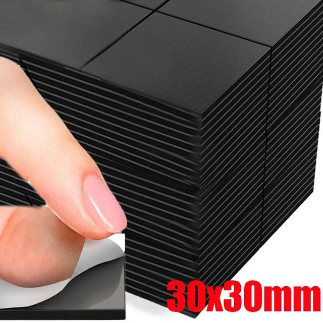 Selbstklebende quadratische Magnetfolie in Schwarz, 50 Stück, flexible Magnetaufkleber für DIY-Bastelarbeiten und Kühlschrank-Dekoration - Bild 1