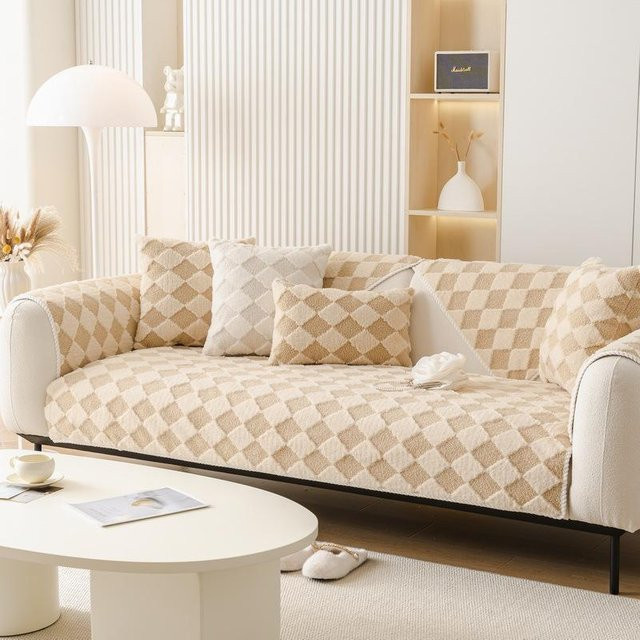 Luxuriöses Plüsch Sofa Kissen mit Anti-Rutsch-Funktion für Herbst und Winter, Super Six, B/B/B: 70 x 70 cm - Bild 1