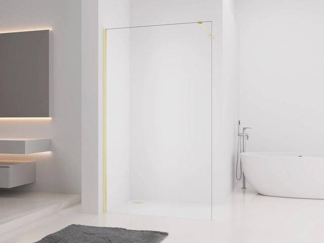 baliv Duschwand DUK-120.170 Walk-In in Gold, B: 120 cm, H: 170 cm, Glasstärke: 0,8 cm - Bild 1