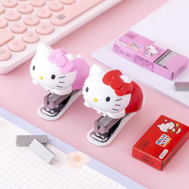 Sanrio Hello Kitty Heftgerät aus Kunststoff für Schule und Büro - Bild 1