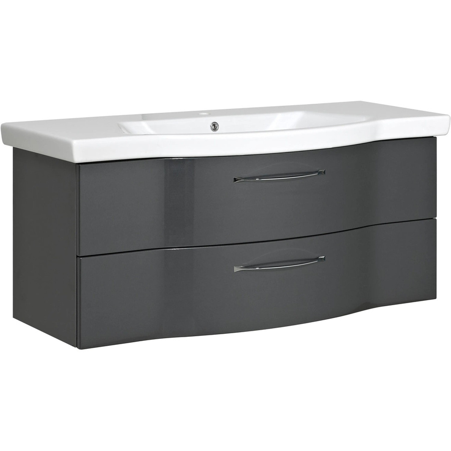 Pelipal Waschbeckenunterschrank Quantum 03 in Anthrazit Hochglanz, Breite: 115 cm - Bild 2