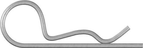 Dörner + Helmer Federstecker aus Stahl, 2 mm, verzinkt, Silber, 20 Stück - Bild 1