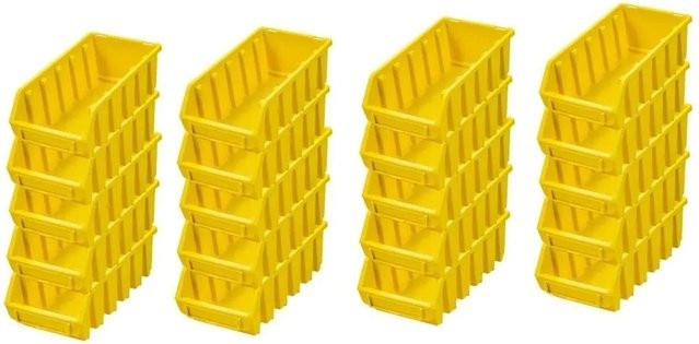 PROREGAL SuperSparSet 20 Stück Sichtlagerboxen 2L aus Polypropylen in Gelb, H x B x T: 7,5 x 11,6 x 21,2 cm - Bild 1