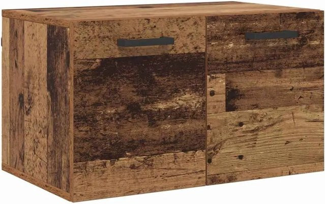 vidaXL Wandschrank Altholz-Optik in Braun mit Scharniertüren und Regalböden, B/T/H: 60 x 36,5 x 35 cm - Bild 1