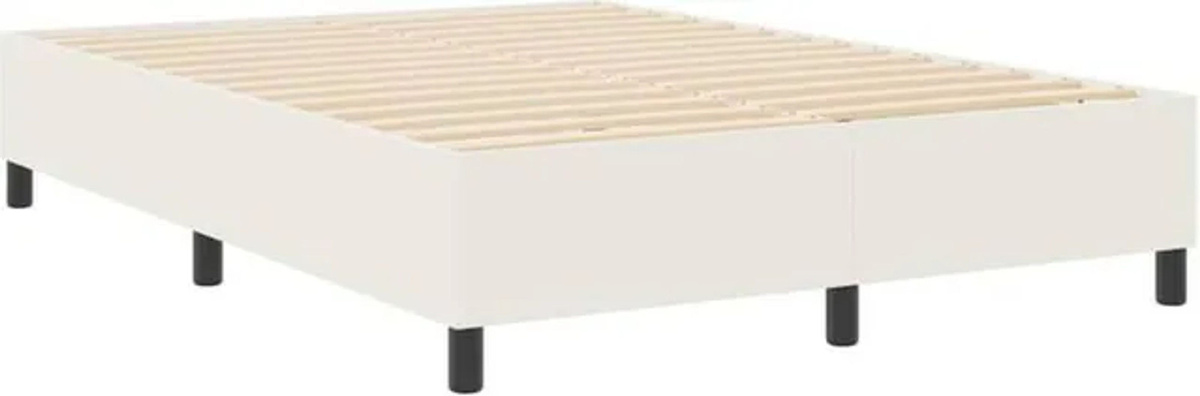 vidaXL Boxspringbett Polsterbett in Beige mit Stoffbezug, B/T: 140 x 190 cm - Bild 1