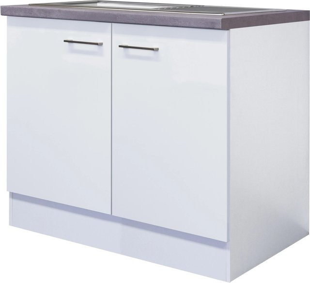 Flex-Well Spülenunterschrank Vita Weiß Matt B/H/T: 100 x 86 x 60 cm - Bild 1