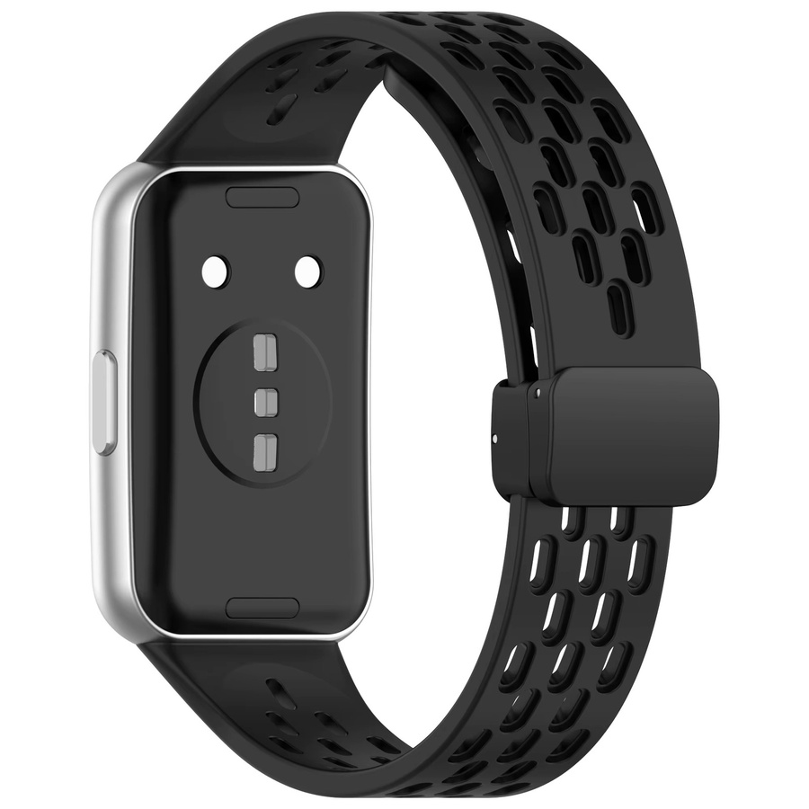 RMUTANE Uhrenarmband Silikon, Schwarz, Unisex, für Huawei Band 11/11 NFC - Bild 3