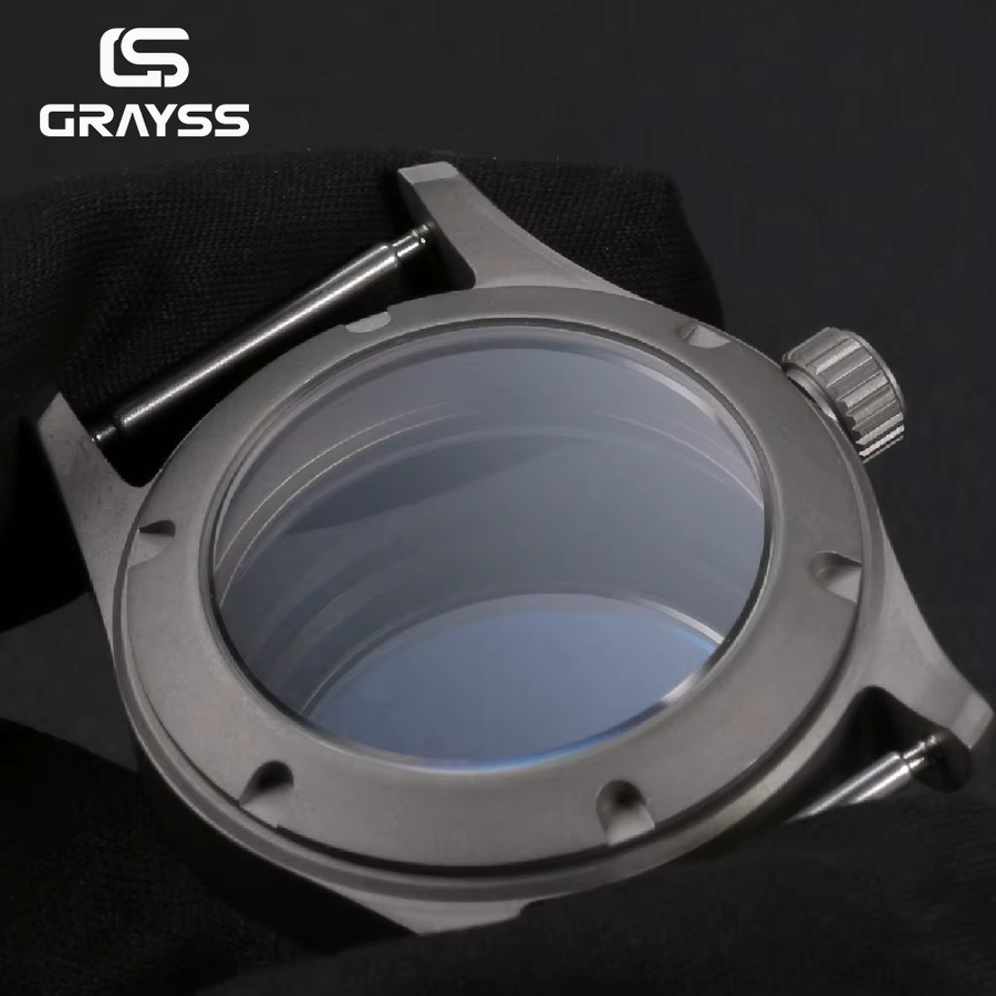 GRAYSS Piloten-Taucheruhrgehäuse, Titan, Saphir, 20BAR, Uhrenzubehör - Bild 2